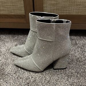 Silver Sparkle Boots